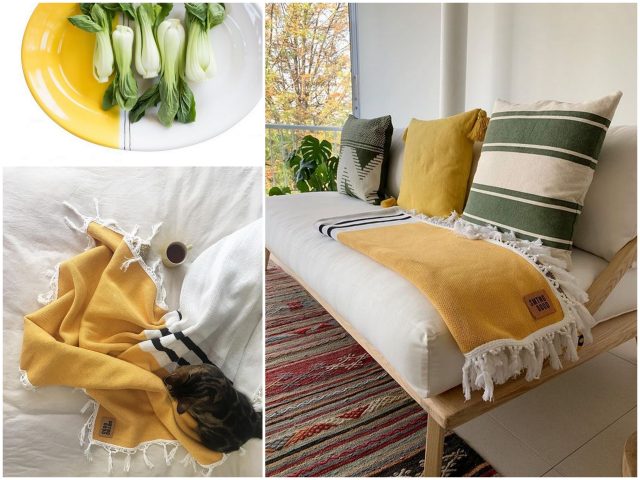Endless Summer Platter and Blanket Combo  Yellow